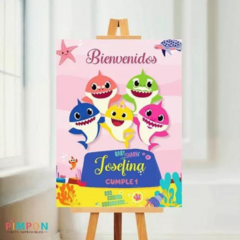 Kit imprimible personalizado - Baby Shark (rosa) en internet