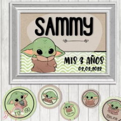 Kit imprimible personalizado - Baby Yoda