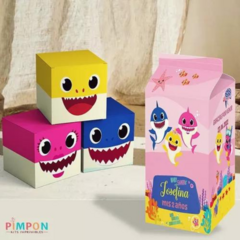 Imagen de Kit imprimible personalizado - Baby Shark (rosa)