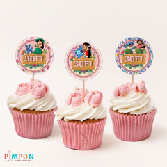 Kit imprimible personalizado - Lilo y Stitch (rosa) - pimpon