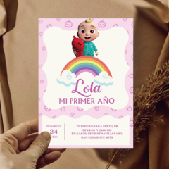 Kit imprimible personalizado - Cocomelon (rosa)