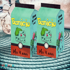 Kit imprimible personalizado - Pokemon - evoluciones de bulbasaur - pimpon