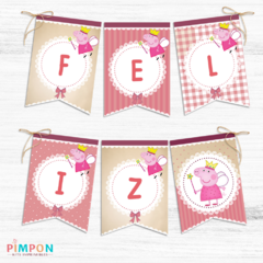 Kit imprimible personalizado - Peppa Pig