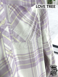 Camisa best sale cuadros lila