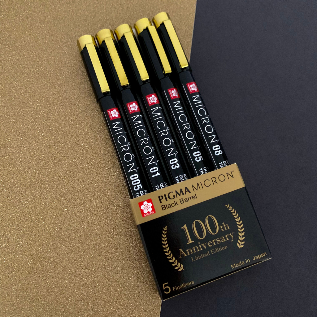 Sakura Pigma Micron 100th Anniversary Set of 10 Black