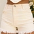 Short Jeans Hot Pants com Barra Fio Off Whitte - comprar online