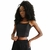 Blusa Cropped De Alça com Lastex Nas Costas Preta