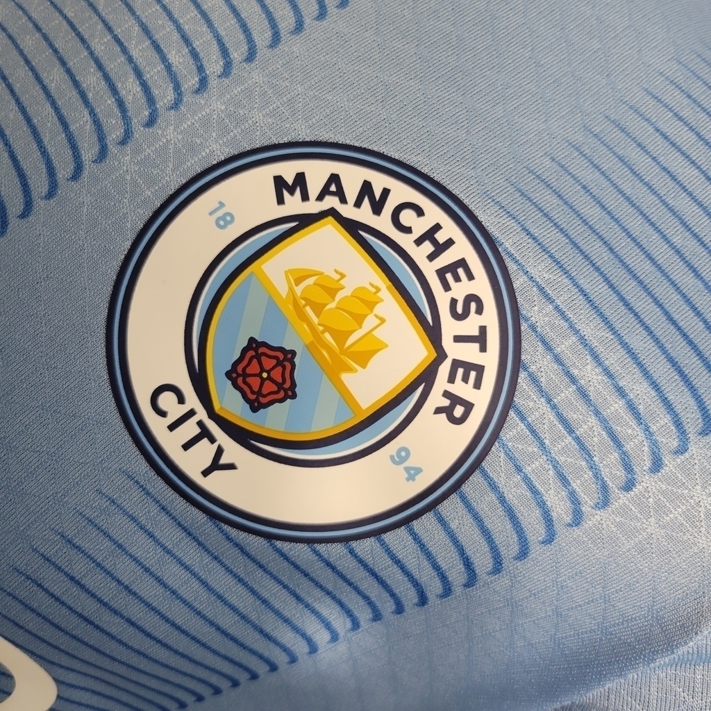 Camisa Manchester City 23/24 AWAY Jogador Masculina, Branco, PUMA