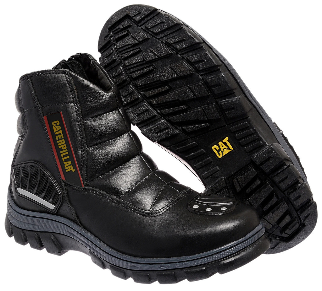 Bota Cat Masculina Impermeável Palmilha Gel Couro Legitimo