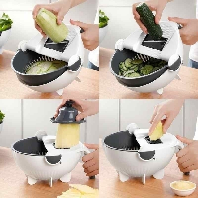 Rallador De Verduras Manual 6 En 1 Plegable Mandolina Cocina