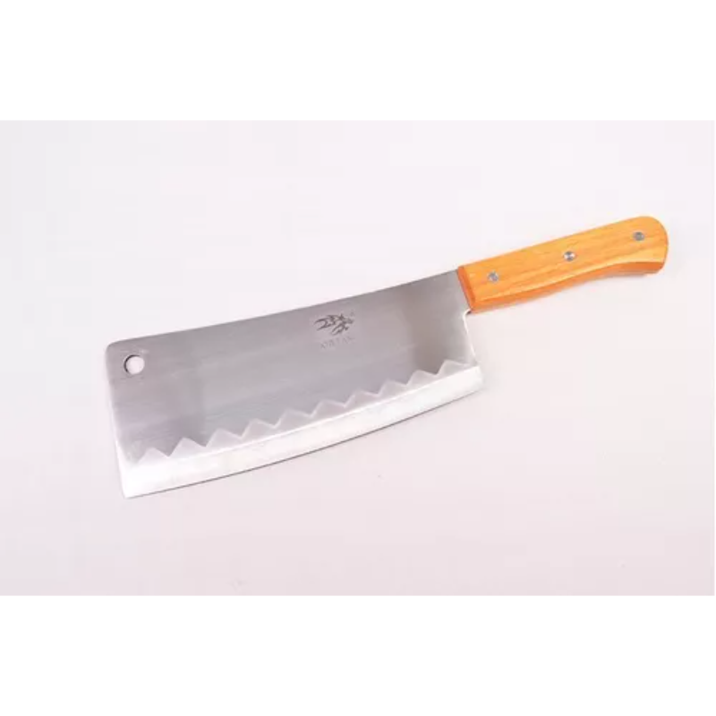 Cuchillo Hacha Cocina Acero Inoxidable Mango Madera 32cm