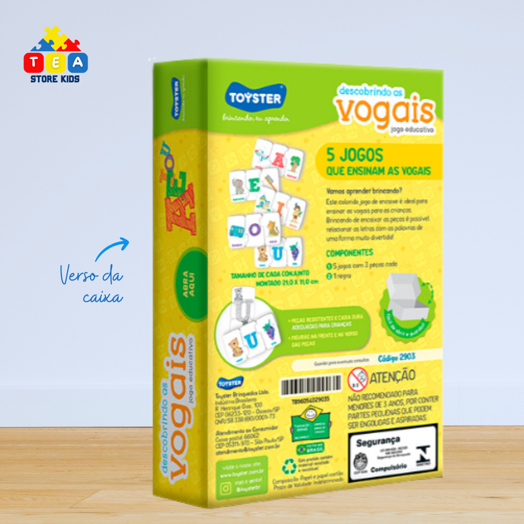 Jogo Educativo Descobrindo as vogais - ENGENHA KIDS - Produtos e acessórios  para bebê