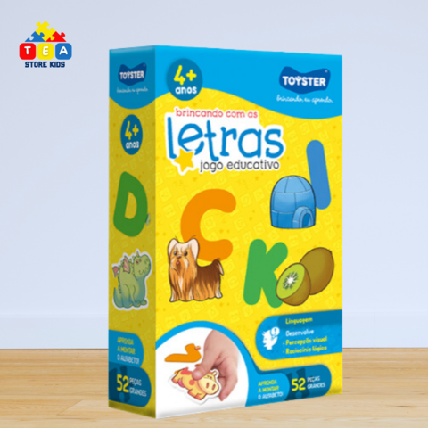 Jogo Educativo - Brincando com as Letras - 52 Peças - Toyster