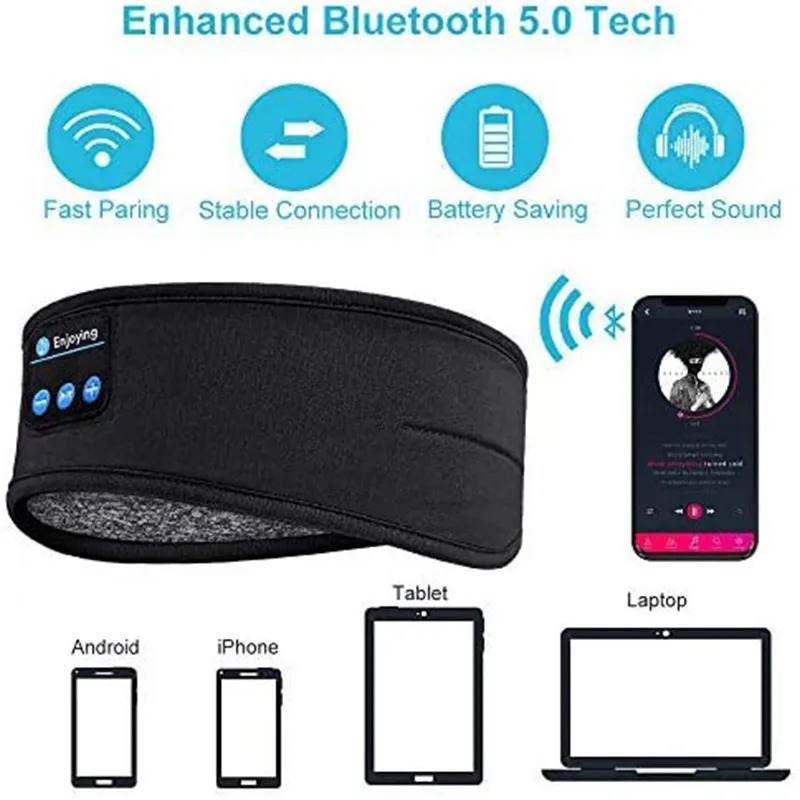 Bandana com fone bluetooth - Headphone para /Academia/Dormir – Lojas Dopena