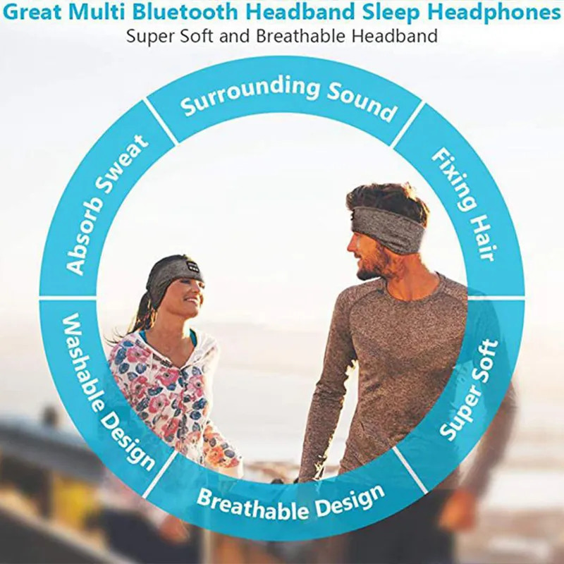 Bandana com fone bluetooth - Headphone para /Academia/Dormir – Lojas Dopena