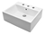 Bacha De Baño De Apoyar Piazza A117-3 Blanco Esmaltado - comprar online