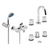 Griferia De Baño Hydros Kit Lavatorio-bidet-ducha Ext 905211
