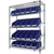 Estante Modular Inclinada C/4 Prateleiras + Rodízios - Metal stock