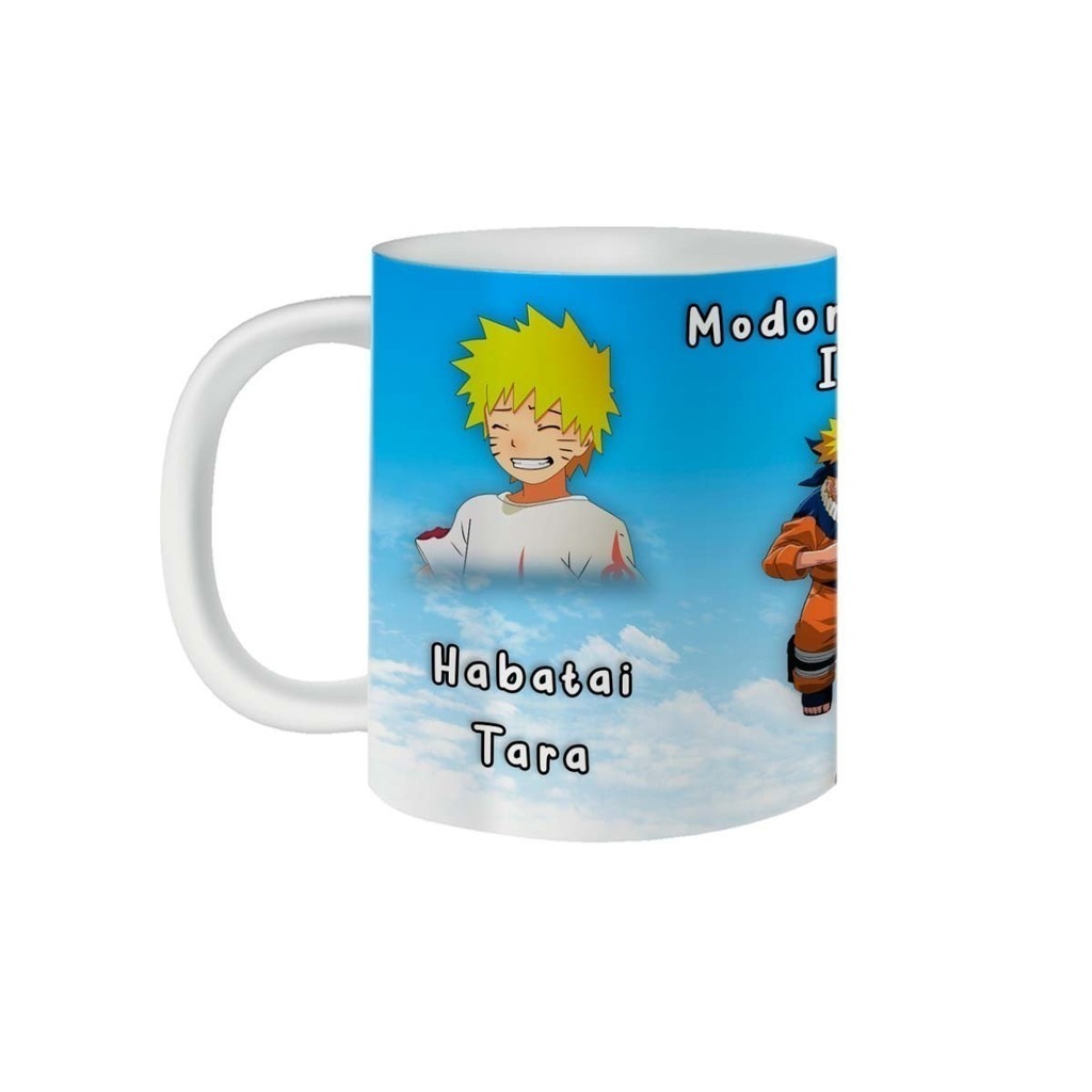 Caneca de Porcelana Naruto Letra Música Blue Bird Japonês