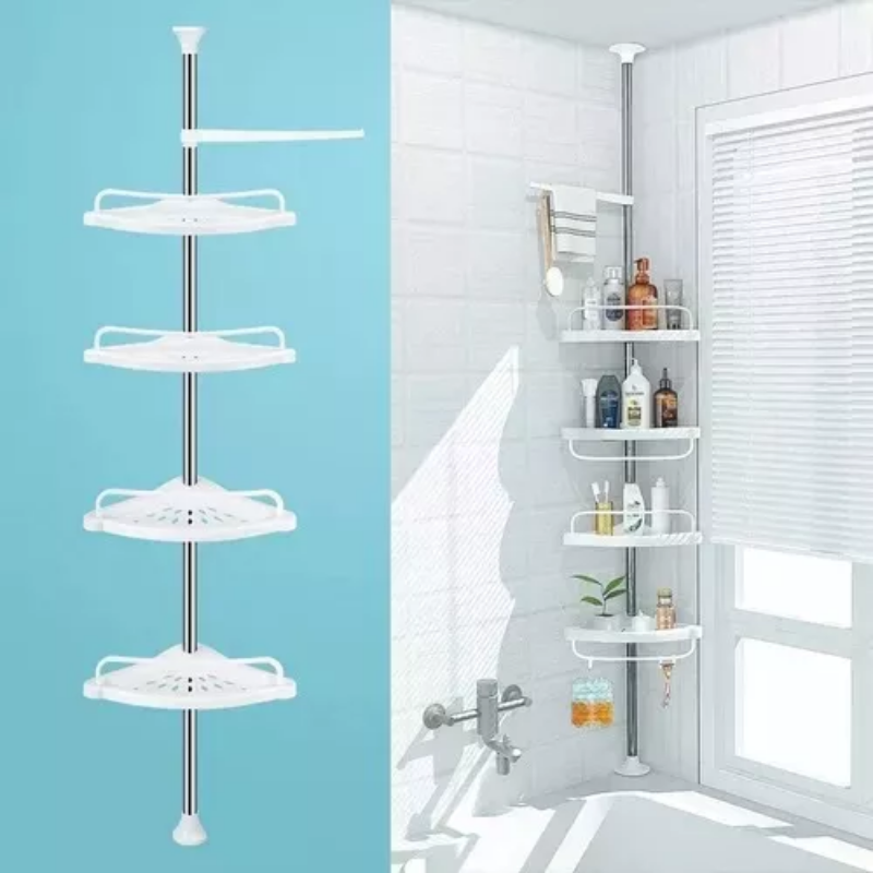 Organizador para ducha esquinero 4 niveles ajustable cromado