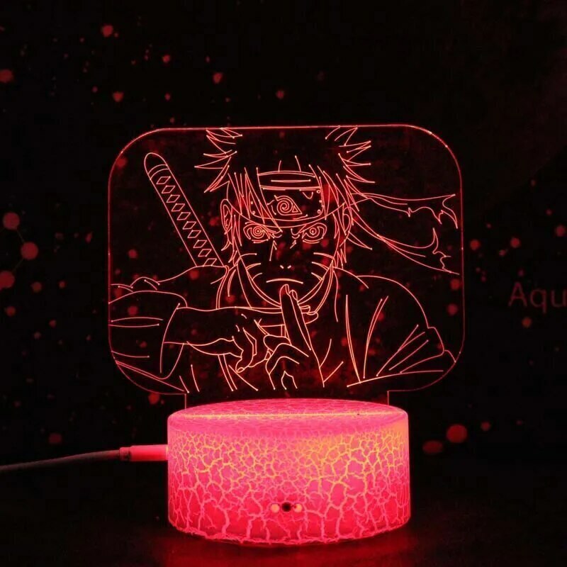 Luminária da Akatsuki Nuvem de Parede Rgb Gamer Naruto LED Regulável  Luminoso - Lojahuntersxyi