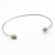 ESCLAVA ABIERTA OVAL CUBICS PLATA 925