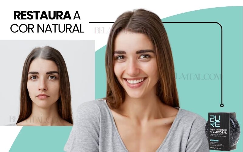 Shampoo Escurecedor de Cabelo e Barba para Cabelo Grisalho