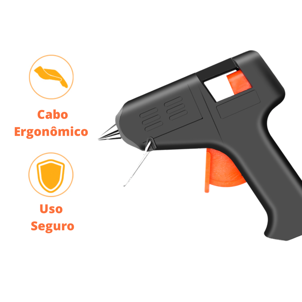 Pistola de cola quente profissional - Pistola de cola quente 20w -  Encadernação Mania - Loja de Insumos Para Papelaria e Mais