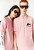 Camisa polo unisex classic fit em algodão orgânico Lacoste x Minecraft