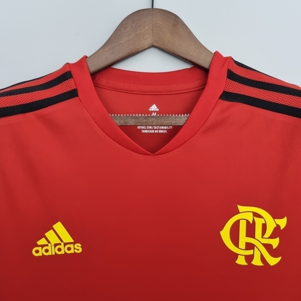 Camisa Flamengo I 22/23 Torcedor Adidas Masculina - Preto e Vermelho