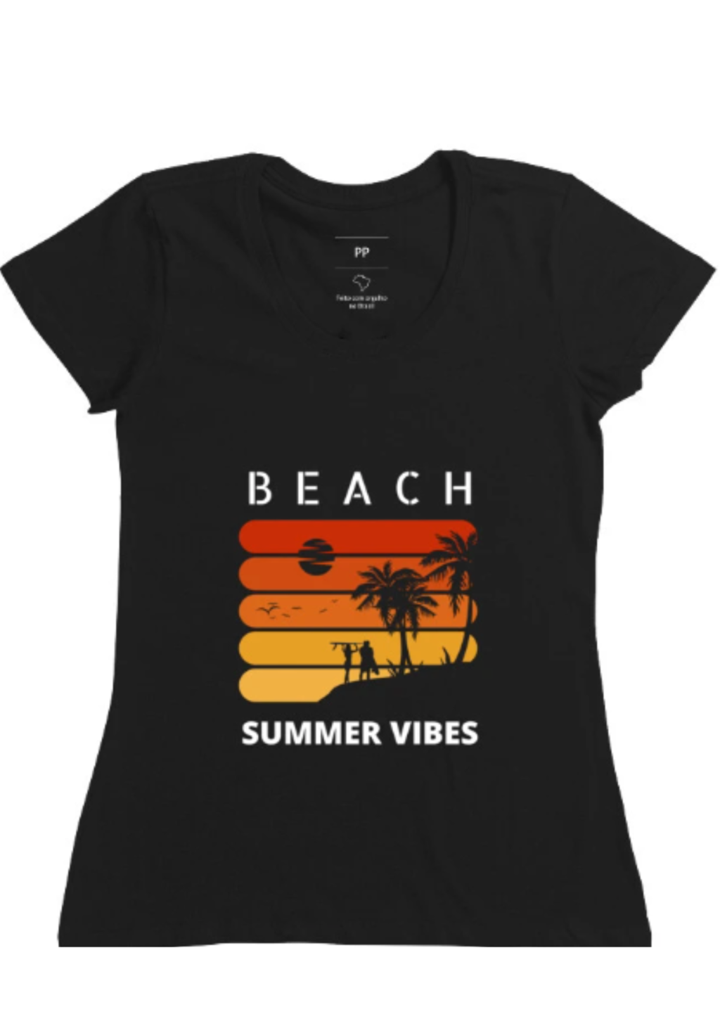 T-shirt com Amarração Summer Vibe - Vendaecia