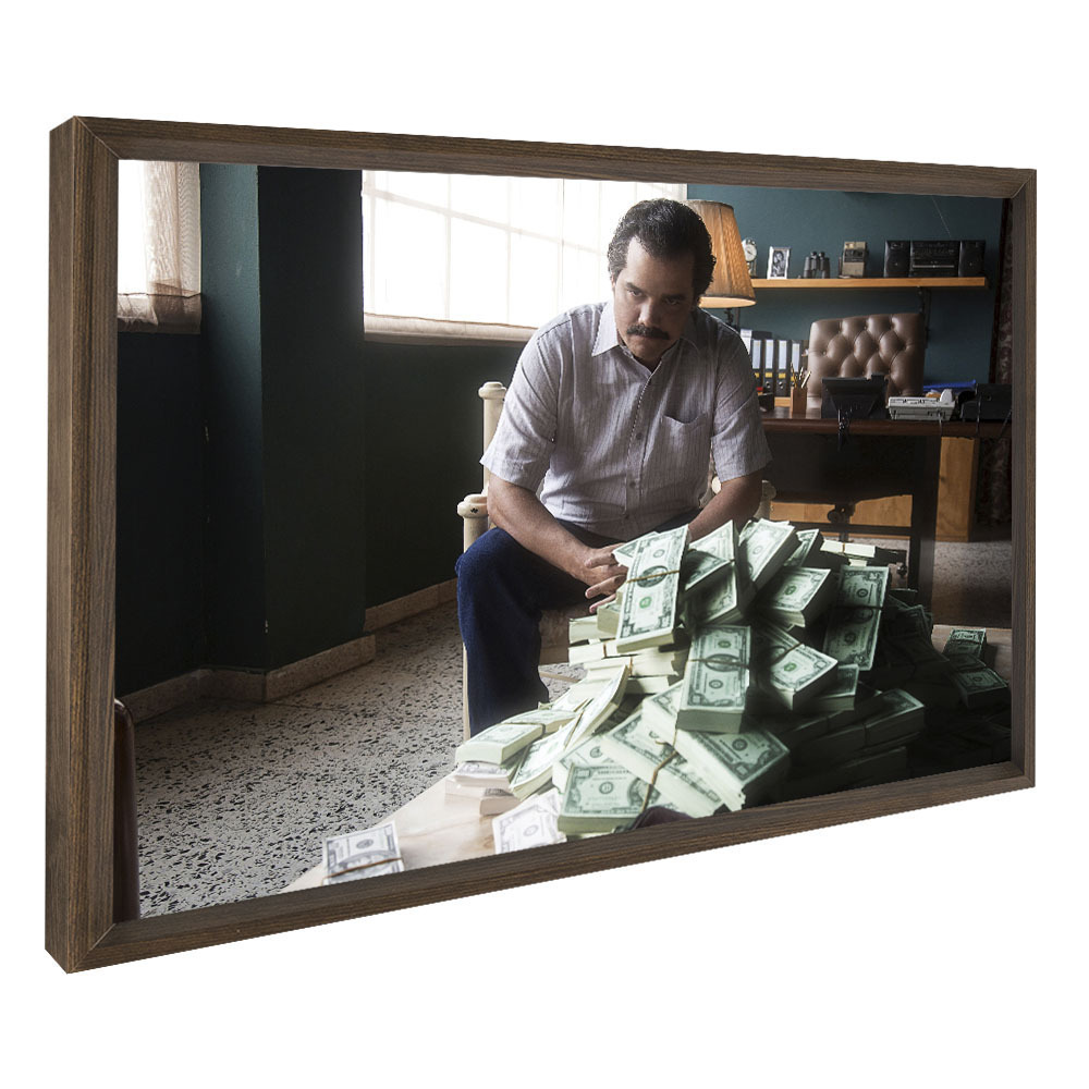 Quadro Decorativo 1 Tela Pôster De Filme Retrô Narcos I