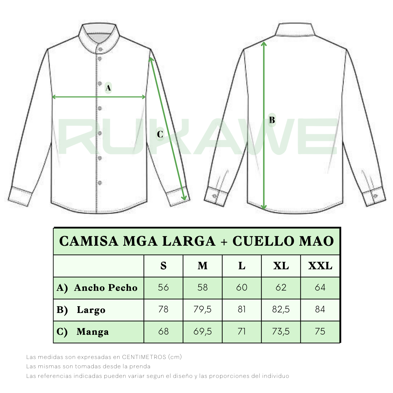 CAMISA MANGA LARGA CUELLO MAO