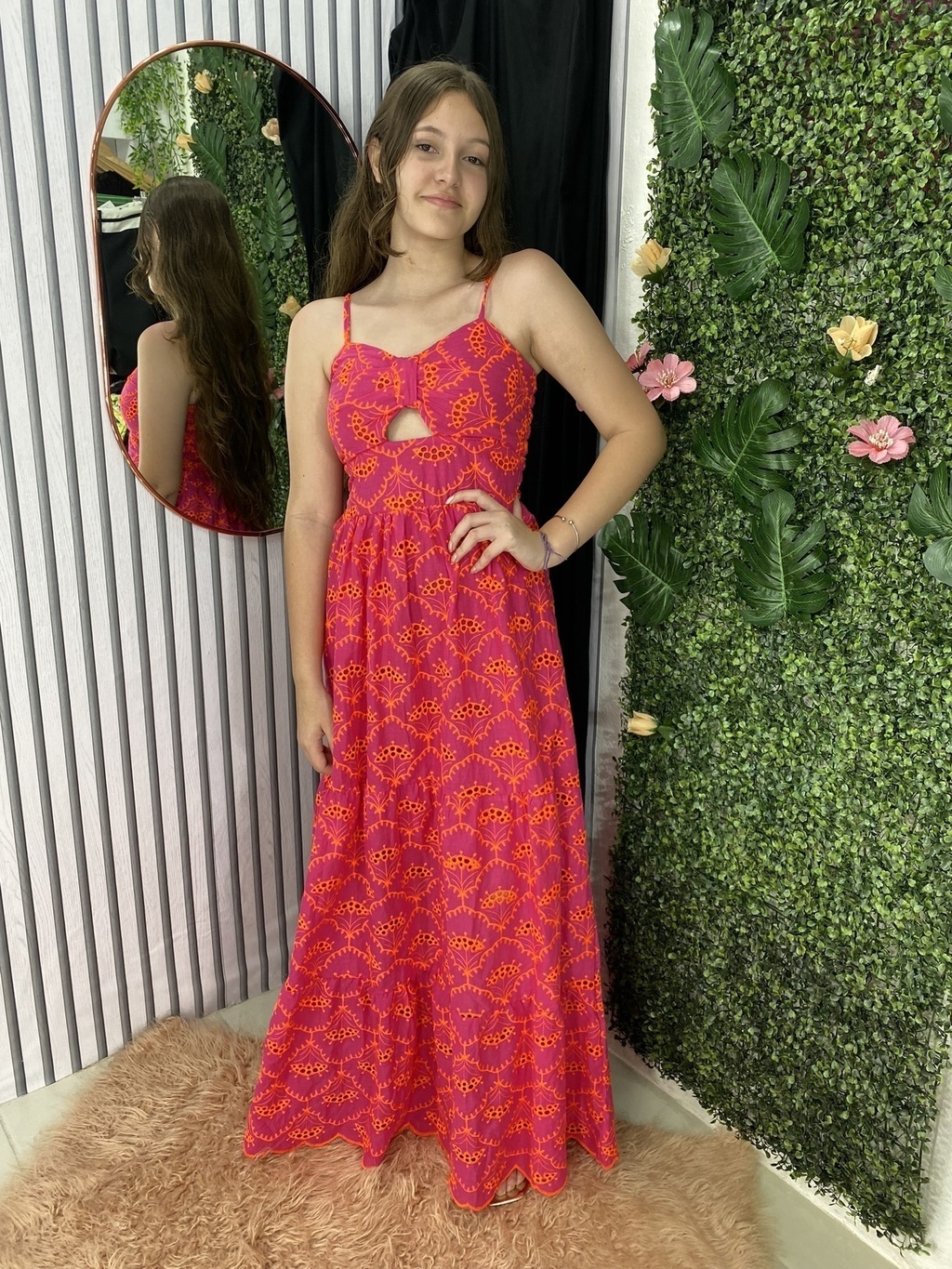 Vestido Feminino Longo de Alcinha em Laise