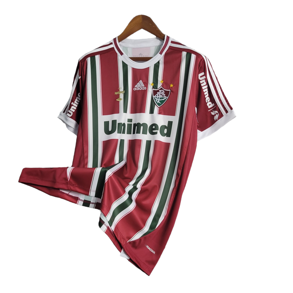 Camisa Fluminense I 2012 Adidas Retrô Masculina - Tricolor Unimed