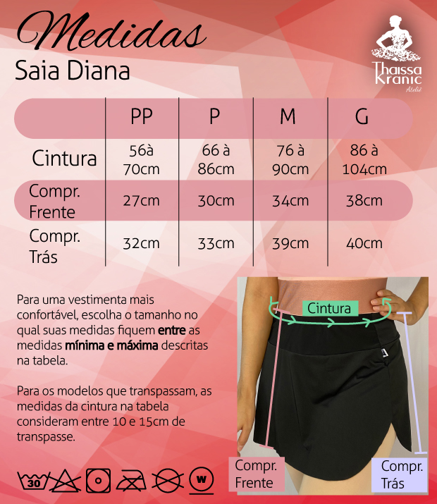 Medidas - Saia Diana