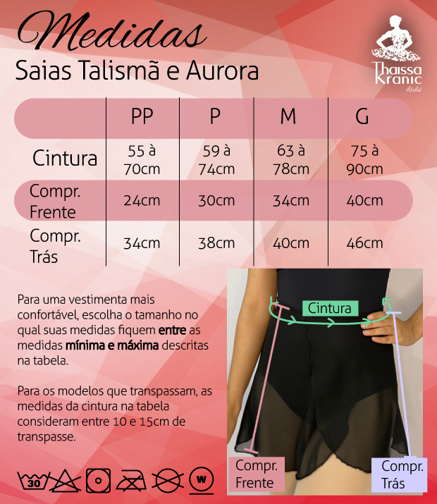 Medidas Saia Aurora