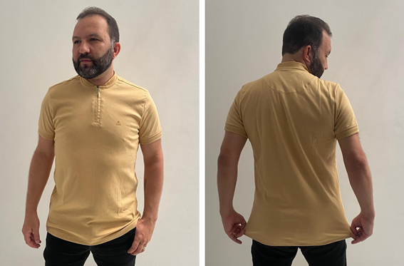 Camisa gola Italiana com Zíper Radar caque