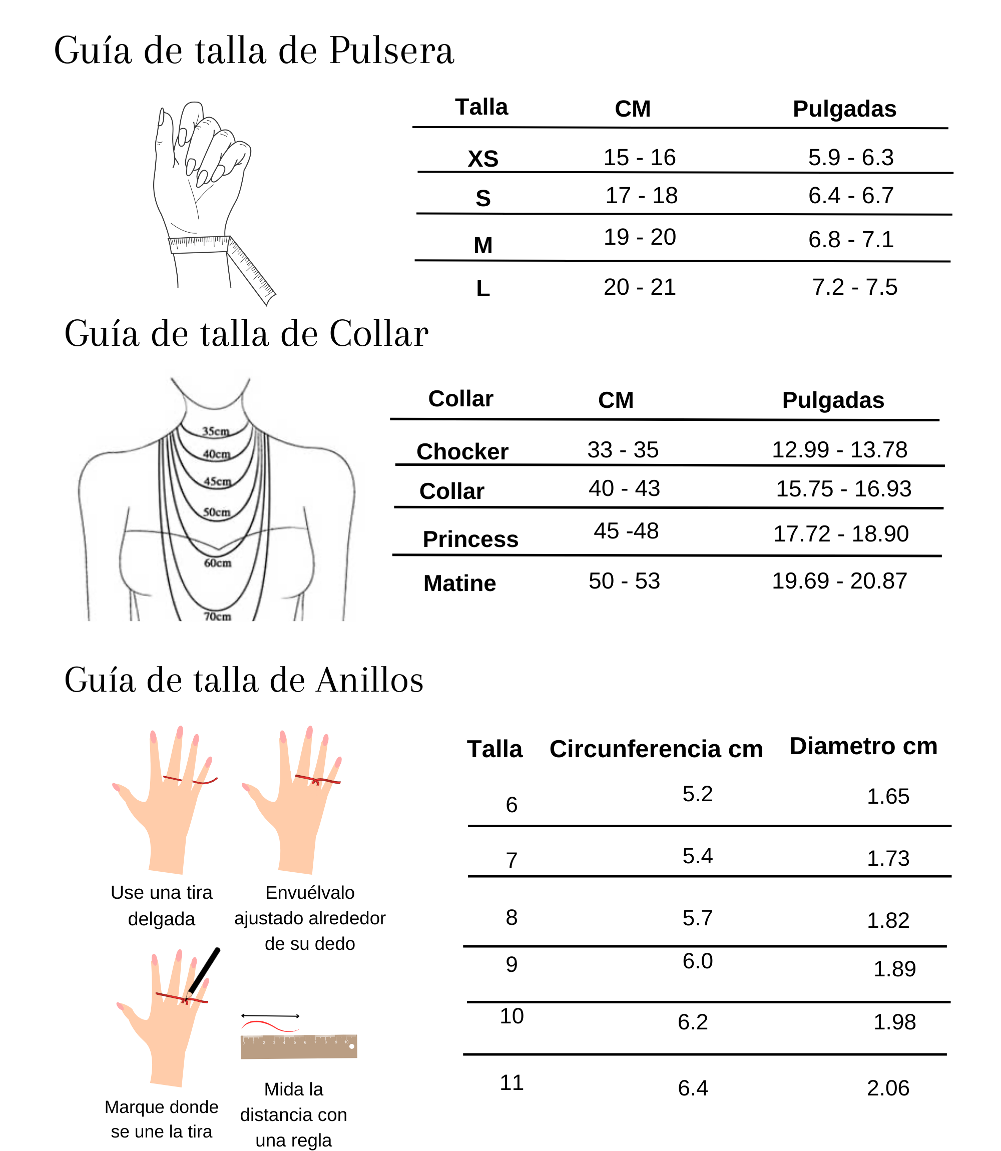 Guía de Tallas