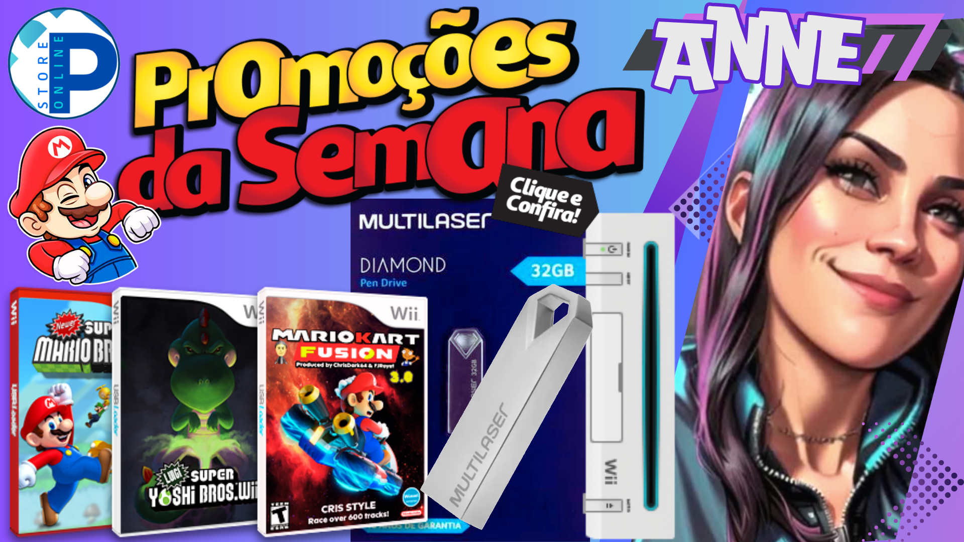 Pen Drive Wii C/ Jogos Digitais (RACER-1)