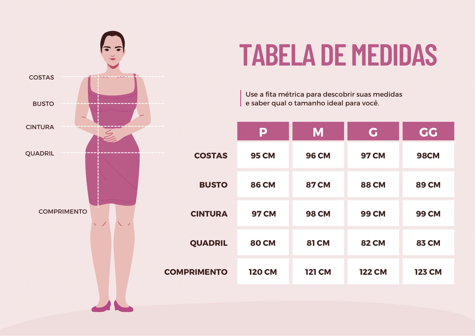 GUIA DE MEDIDA/COMO SE MEDIR » Wan's Boutique Moda Feminina