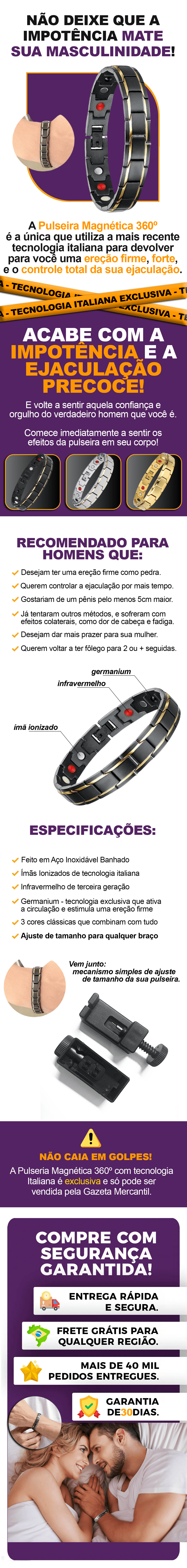 pulseira magnética 360º