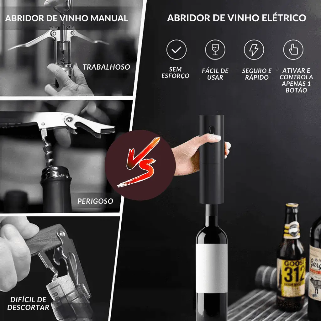 Abridor-de-vinho-elétrico-Automático-à-Pilha-manual-vs-elétrico