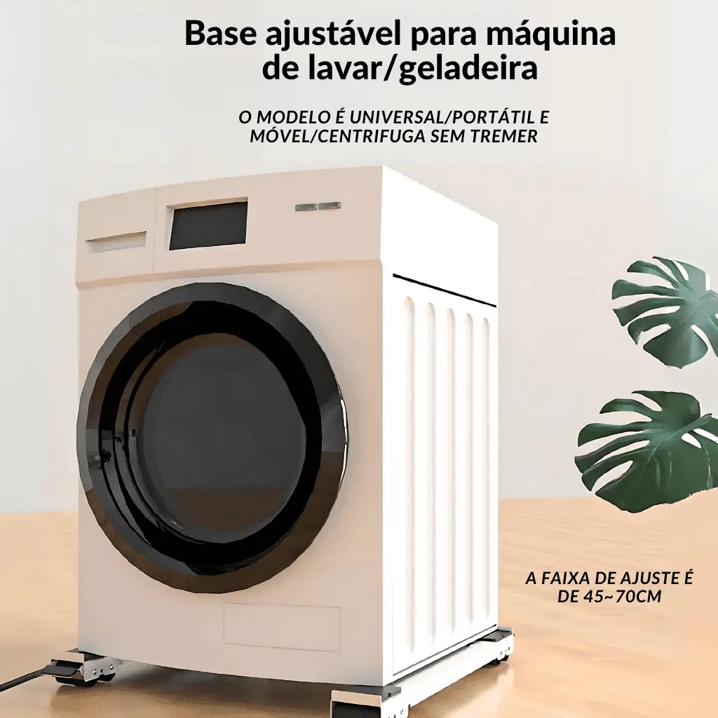 Base-ajustável-para-máquina-de-lavar-geladeira-adaptável