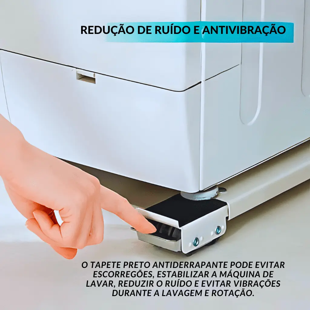 Base-ajustável-para-máquina-de-lavar-geladeira-anti-ruído