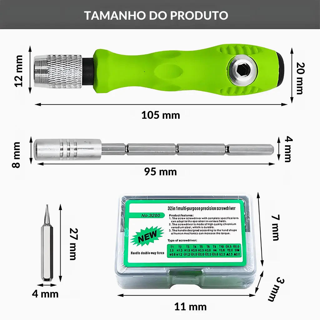 Kit-Chaves-Ferramenta-32-em-1-Magnética-medidas-do-produto