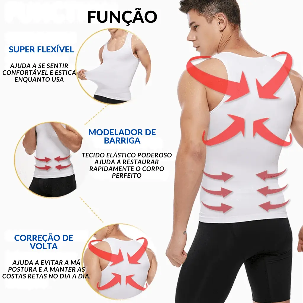 Regata-de-Compressão-Slim-Fit-Modeladora-Corporal-Masculina-função