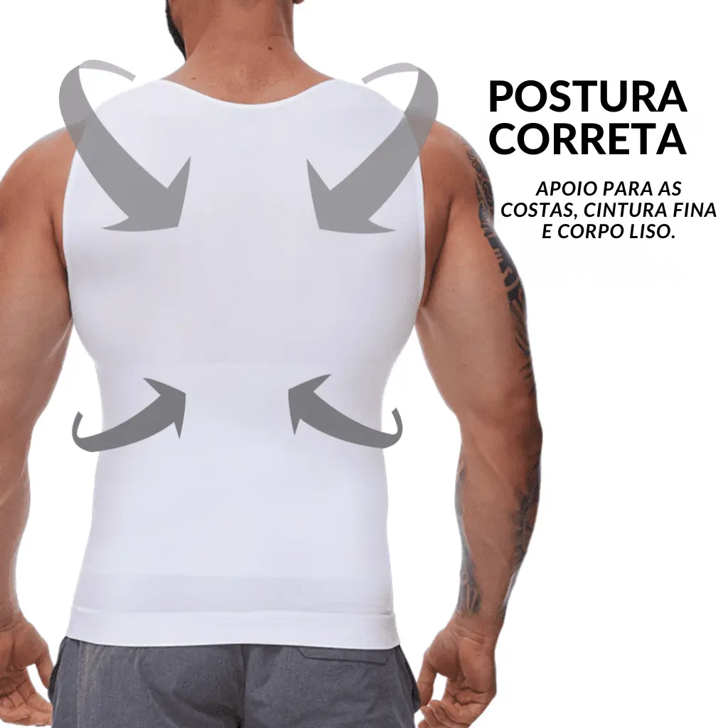 Regata-de-Compressão-Slim-Fit-Modeladora-Corporal-Masculina-caracteristicas-trás