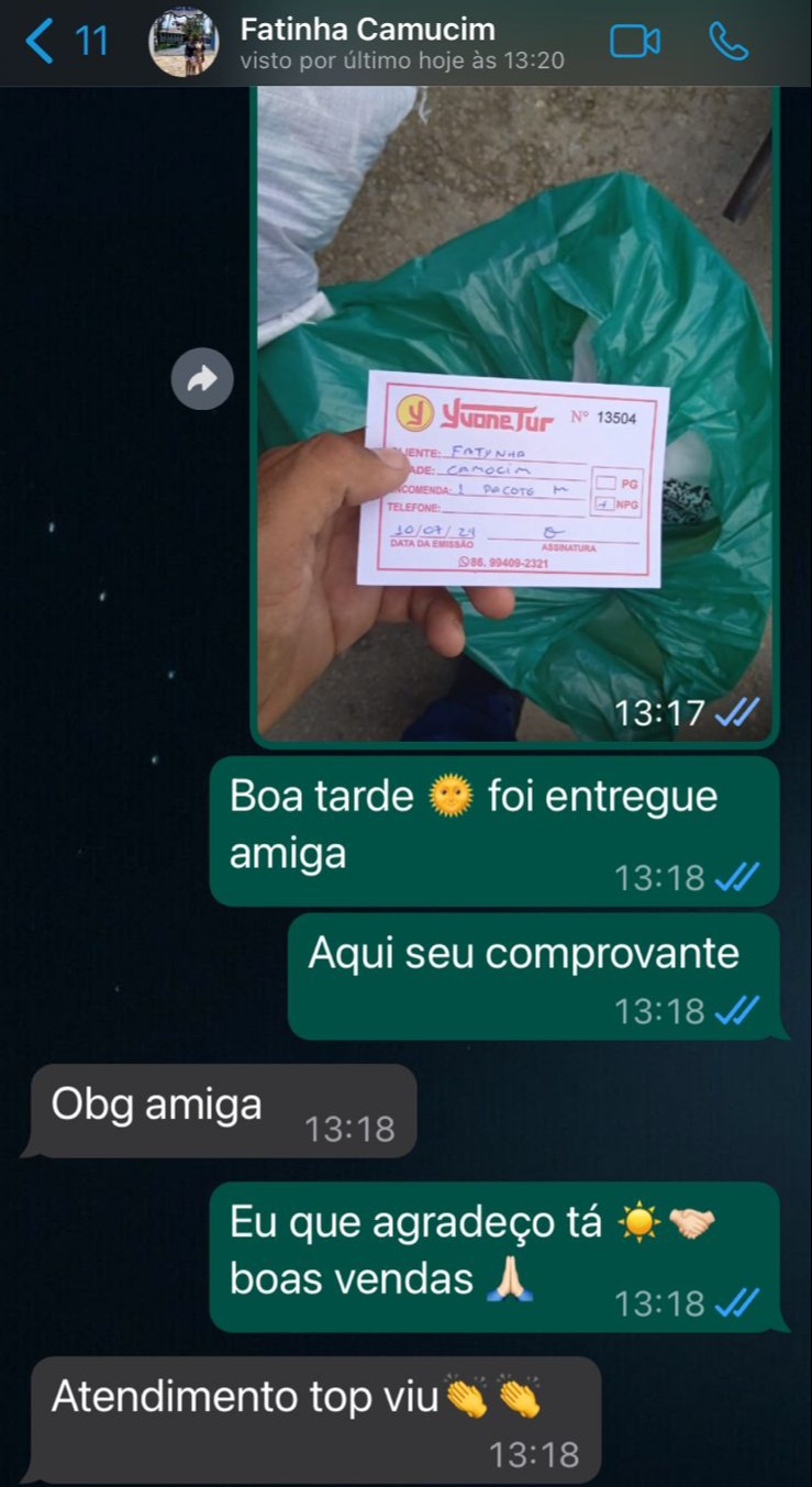 Print da Mensagem