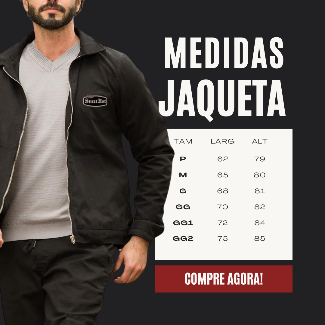 Tabela de Medidas Jaqueta